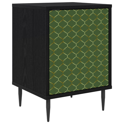 Bedside Cabinet GELEEN Black Oak 36 x 33 x 51 cm