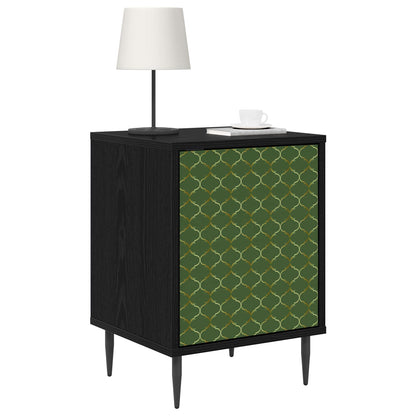 Bedside Cabinet GELEEN Black Oak 36 x 33 x 51 cm