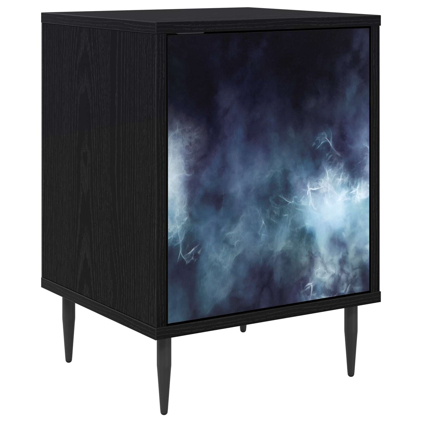 Bedside Cabinet RAALTE Black Oak 36 x 33 x 51 cm
