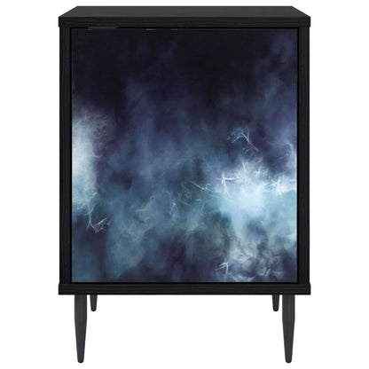 Bedside Cabinet RAALTE Black Oak 36 x 33 x 51 cm