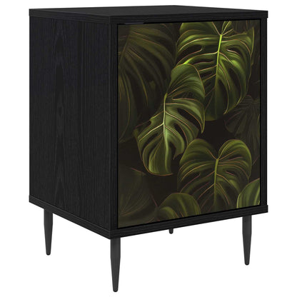 Bedside Cabinet ELBURG Black Oak 36 x 33 x 51 cm