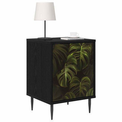 Bedside Cabinet ELBURG Black Oak 36 x 33 x 51 cm