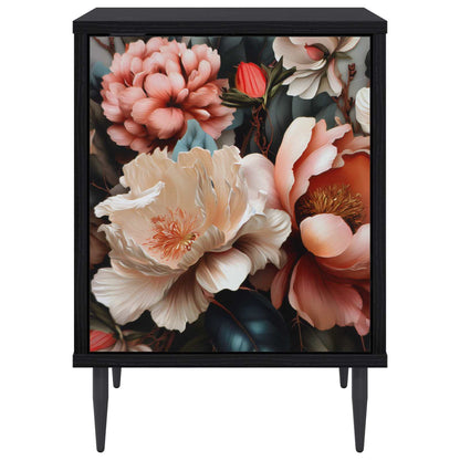 Bedside Cabinet BORNE Black Oak 36 x 33 x 51 cm Engineered Wood