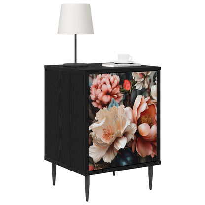 Bedside Cabinet BORNE 2 pcs Black Oak 36 x 33 x 51 cm
