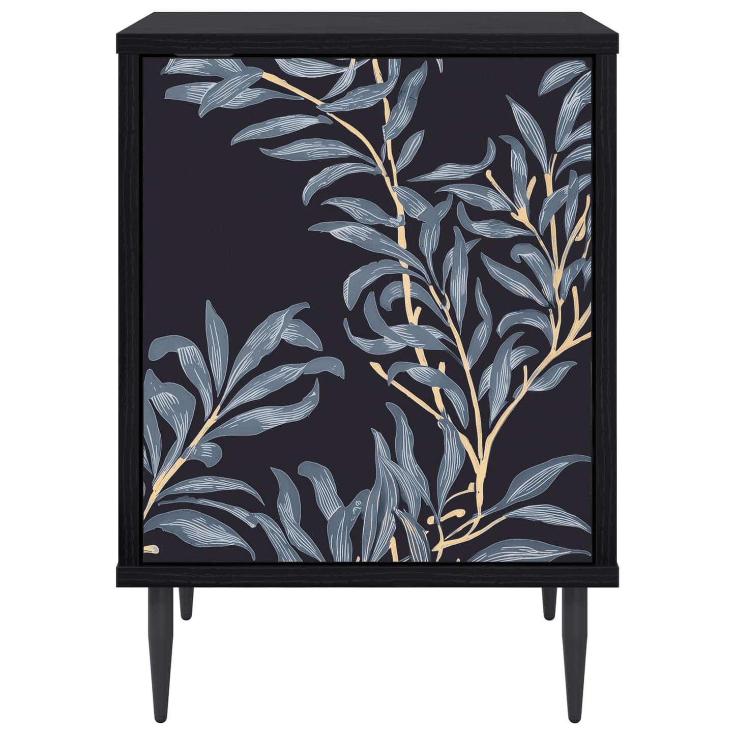 Bedside Cabinet DOKKUM Black Oak 36 x 33 x 51 cm
