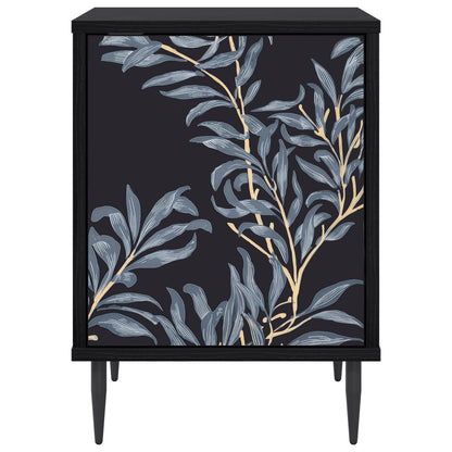 Bedside Cabinet DOKKUM Black Oak 36 x 33 x 51 cm