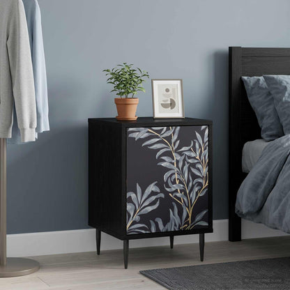 Bedside Cabinet DOKKUM 2 pcs Black Oak 36 x 33 x 51 cm