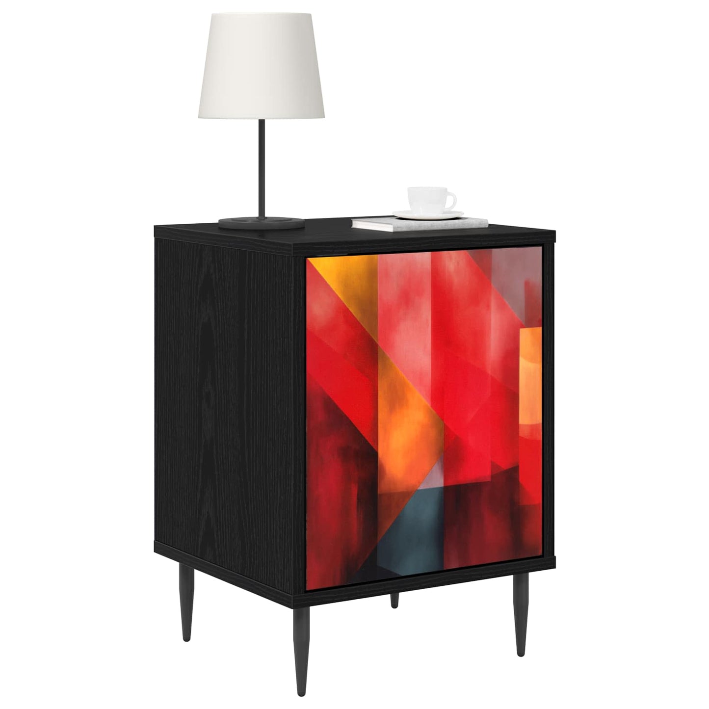 Bedside Cabinet HEESCH Black Oak 36 x 33 x 51 cm