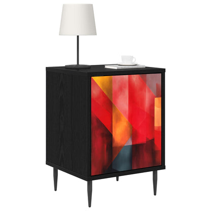 Bedside Cabinet HEESCH 2 pcs Black Oak 36 x 33 x 51 cm