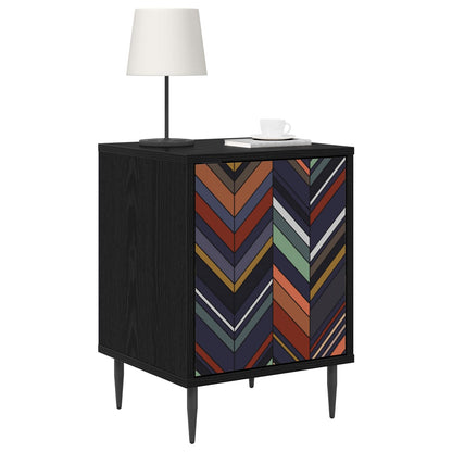 Bedside Cabinet OMMEN Black Oak 36 x 33 x 51 cm Engineered Wood