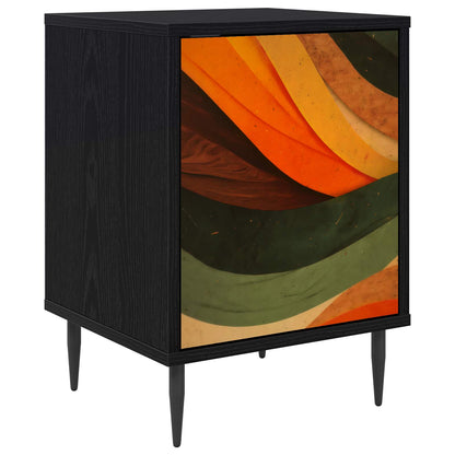 Bedside Cabinet BONN Black Oak 36 x 33 x 51 cm Engineered Wood