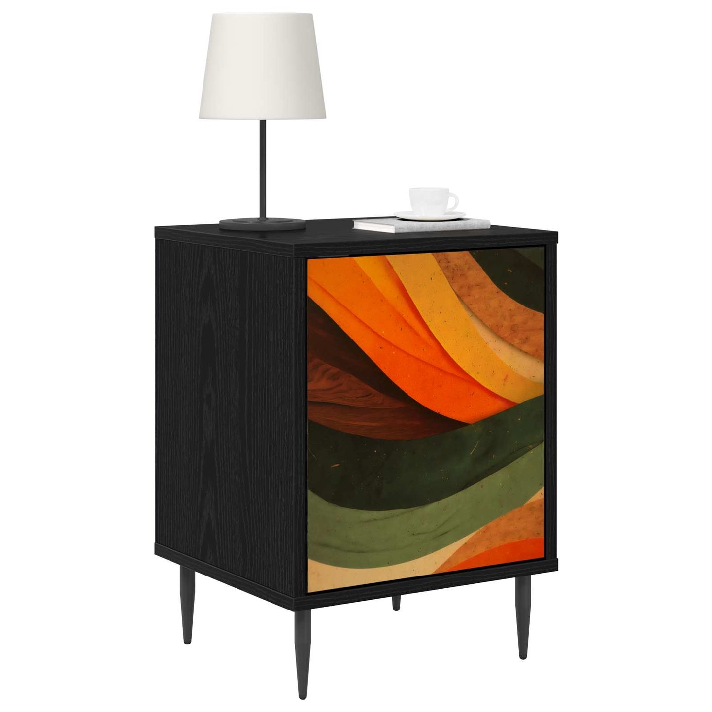 Bedside Cabinet BONN Black Oak 36 x 33 x 51 cm Engineered Wood