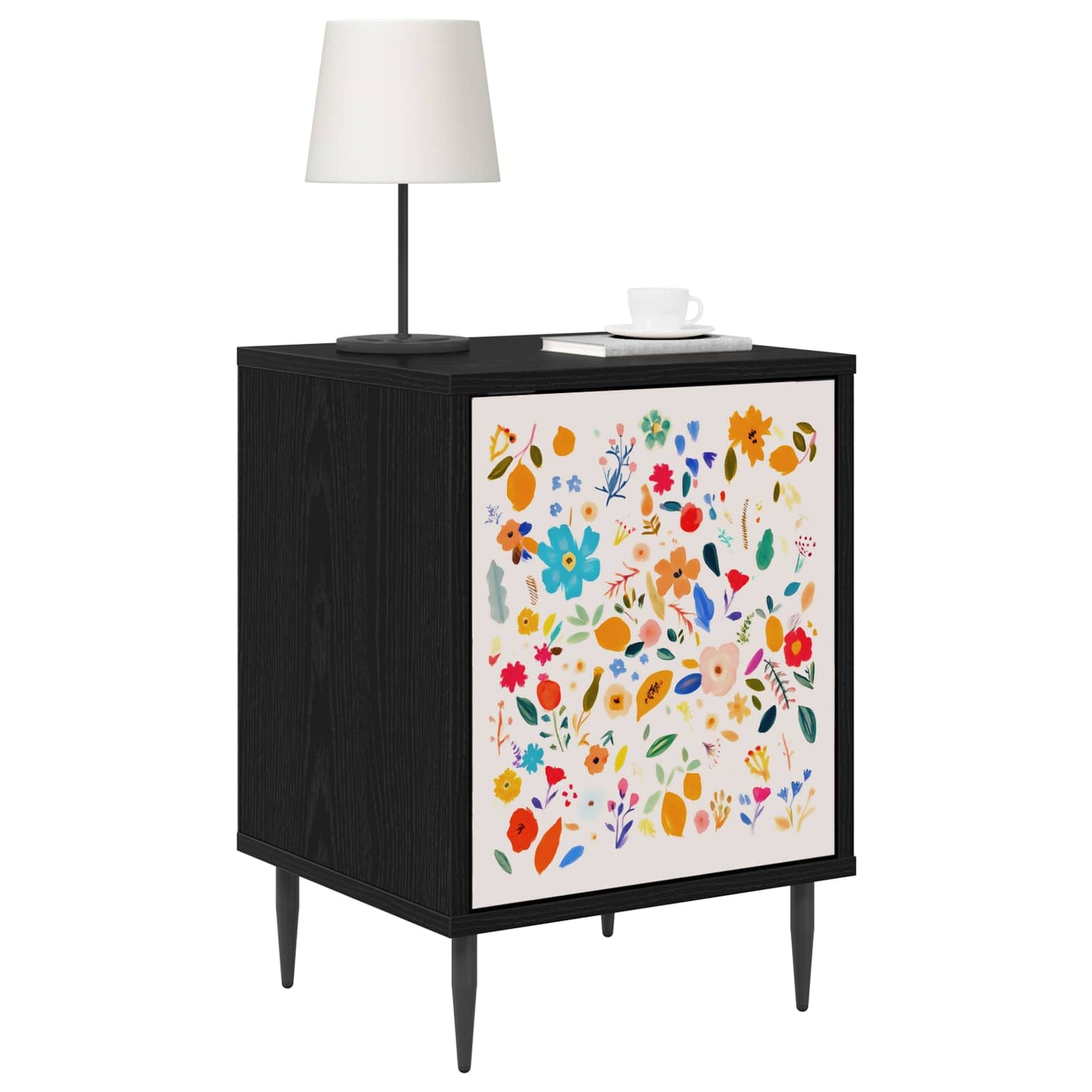 Bedside Cabinet MAINZ 2 pcs Black Oak 36 x 33 x 51 cm