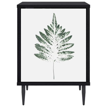 Bedside Cabinet HANAU Black Oak 36 x 33 x 51 cm Engineered Wood