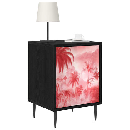 Bedside Cabinet AACHEN 2 pcs Black Oak 36 x 33 x 51 cm
