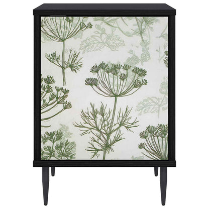 Bedside Cabinet GOTHA 2 pcs Black Oak 36 x 33 x 51 cm