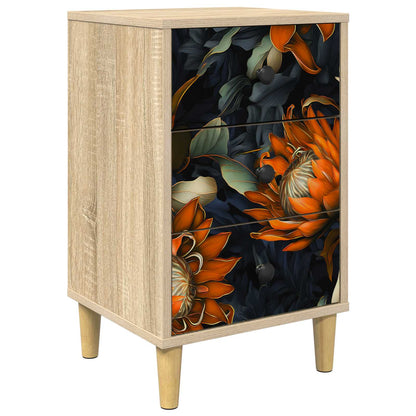 Bedside Cabinet LOCHEM Sonoma Oak 36 x 33 x 60 cm