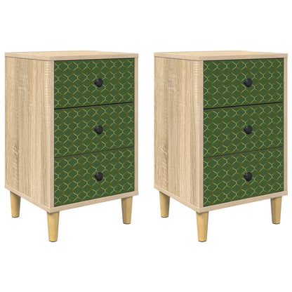 Bedside Cabinet GELEEN 2 pcs Sonoma Oak 36 x 33 x 60 cm