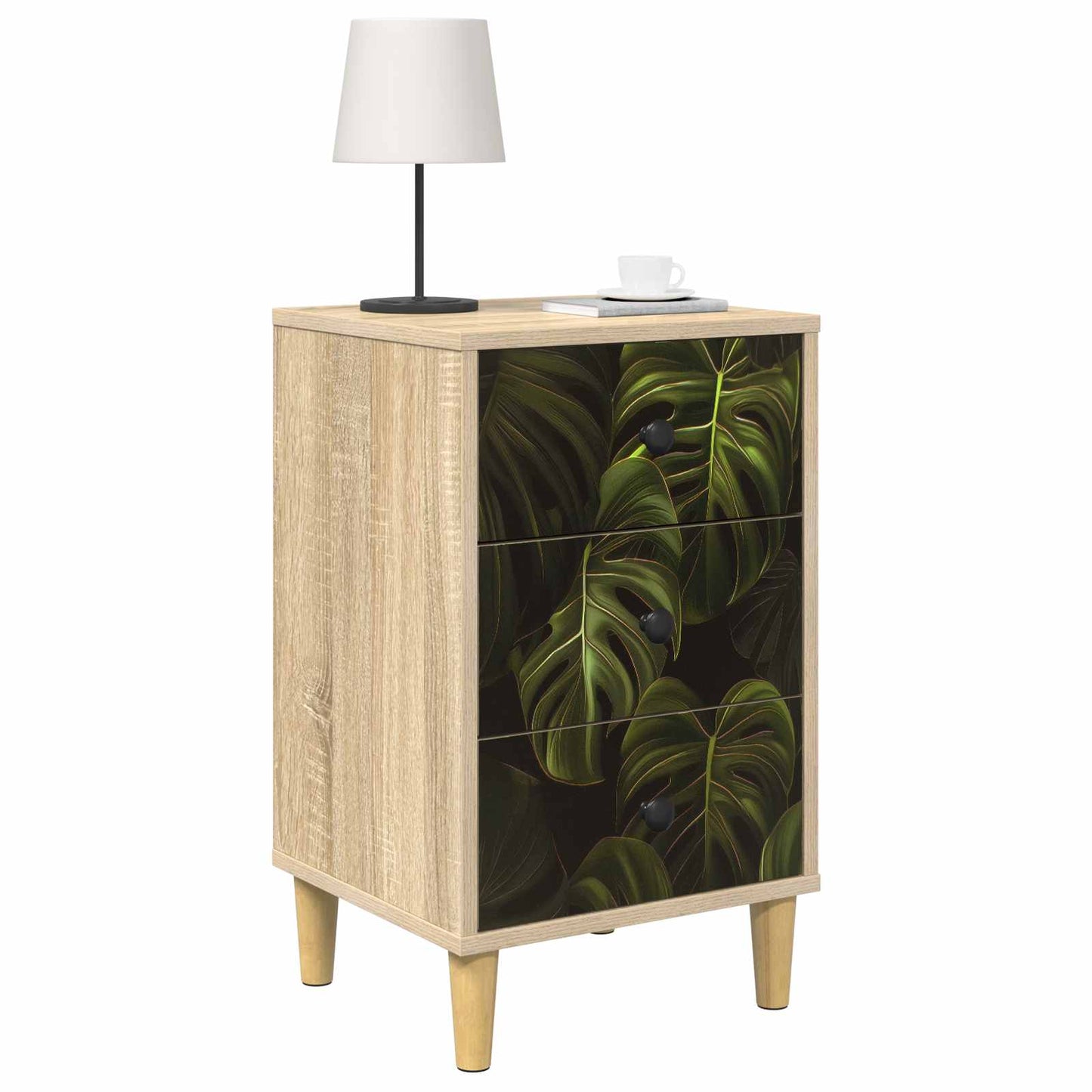 Bedside Cabinet ELBURG Sonoma Oak 36 x 33 x 60 cm