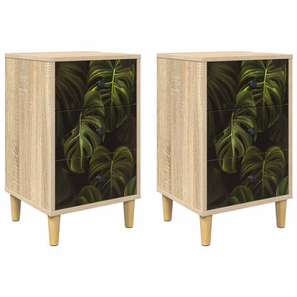 Bedside Cabinet ELBURG 2 pcs Sonoma Oak 36 x 33 x 60 cm