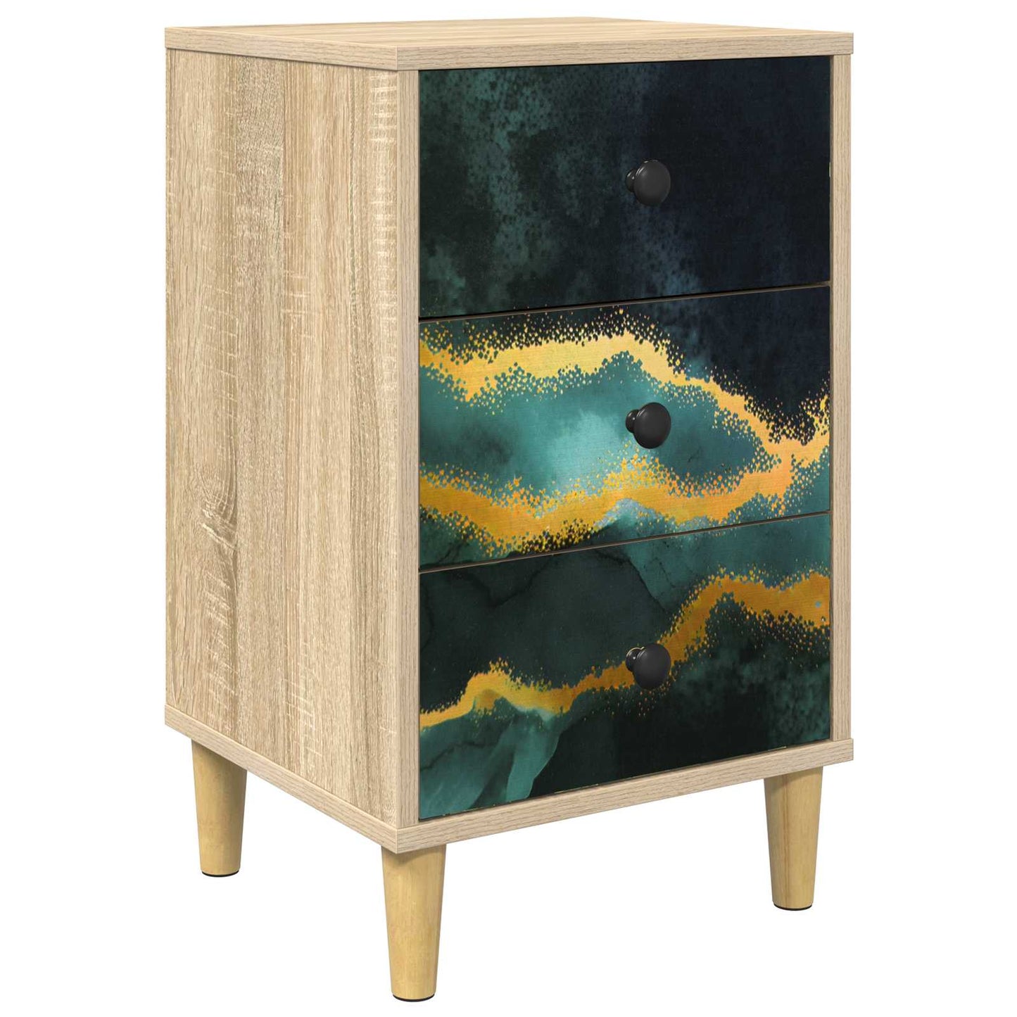 Bedside Cabinet WIJHE Sonoma Oak 36 x 33 x 60 cm