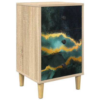 Bedside Cabinet WIJHE Sonoma Oak 36 x 33 x 60 cm