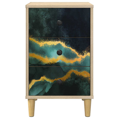 Bedside Cabinet WIJHE Sonoma Oak 36 x 33 x 60 cm