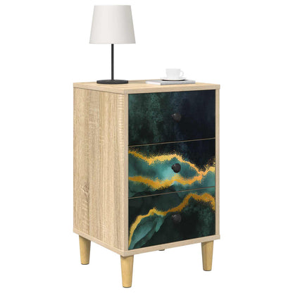 Bedside Cabinet WIJHE Sonoma Oak 36 x 33 x 60 cm