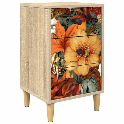 Bedside Cabinet GENNEP Sonoma Oak 36 x 33 x 60 cm