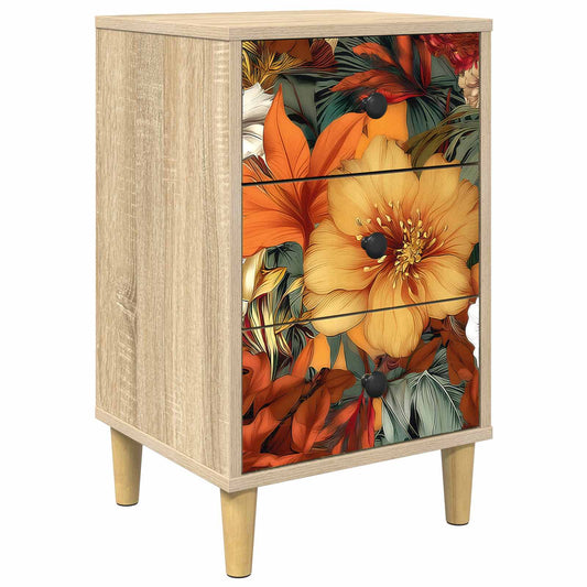 Bedside Cabinet GENNEP Sonoma Oak 36 x 33 x 60 cm