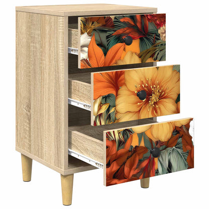 Bedside Cabinet GENNEP Sonoma Oak 36 x 33 x 60 cm