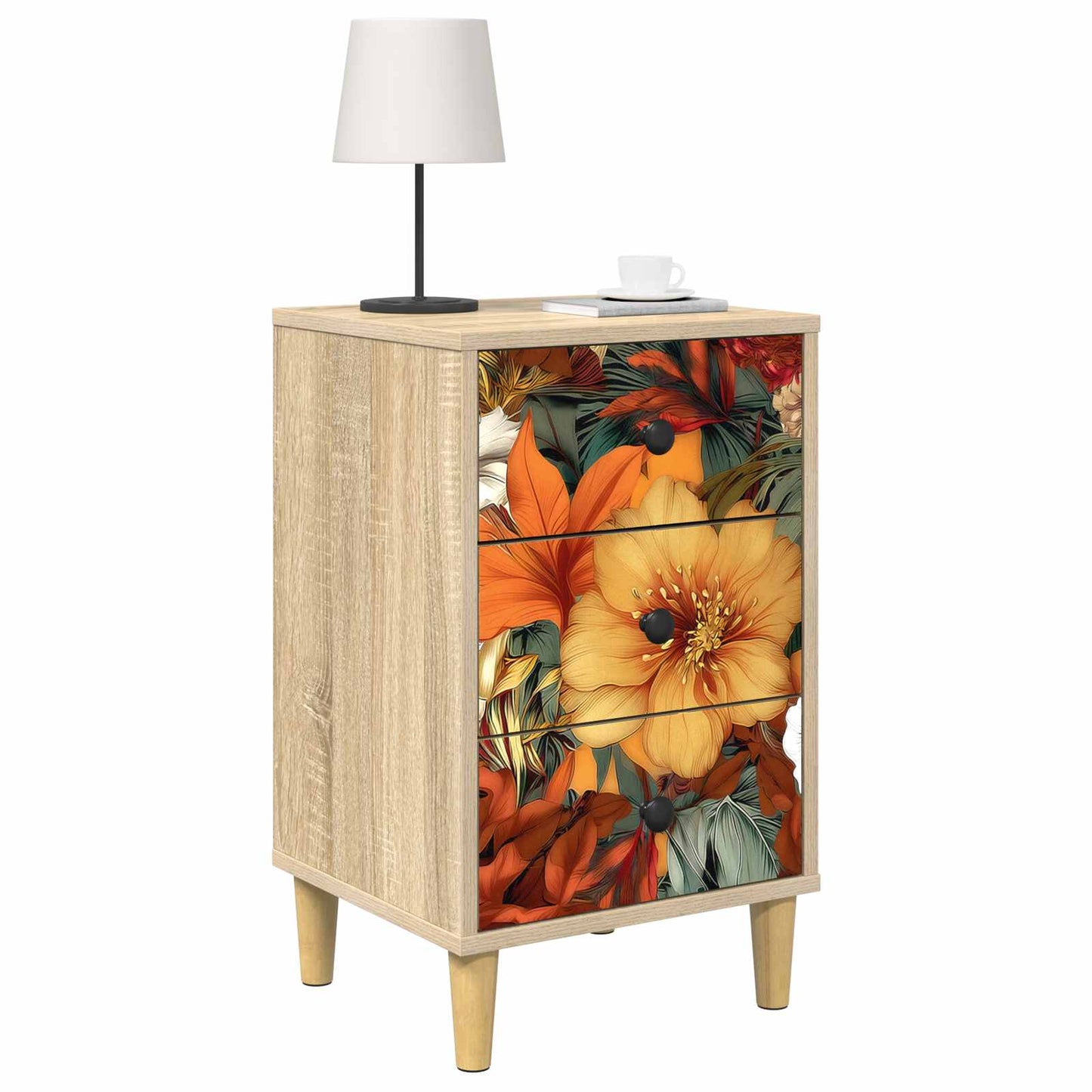 Bedside Cabinet GENNEP Sonoma Oak 36 x 33 x 60 cm