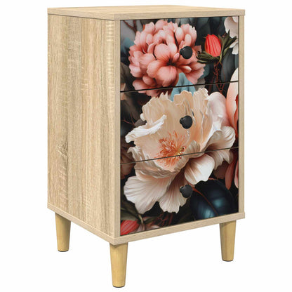 Bedside Cabinet BORNE Sonoma Oak 36 x 33 x 60 cm