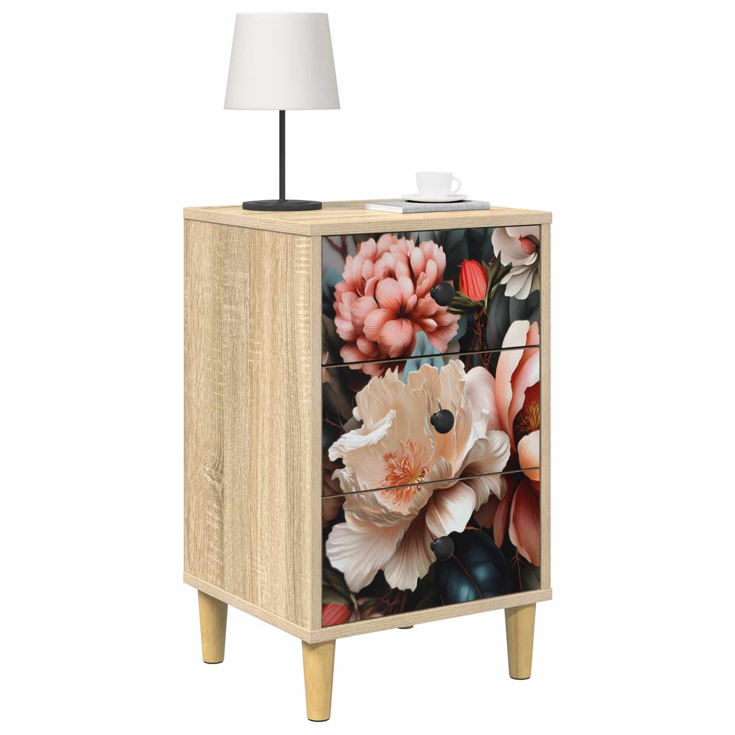 Bedside Cabinet BORNE Sonoma Oak 36 x 33 x 60 cm
