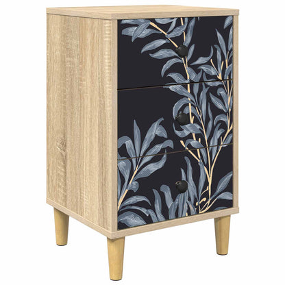 Bedside Cabinet DOKKUM Sonoma Oak 36 x 33 x 60 cm