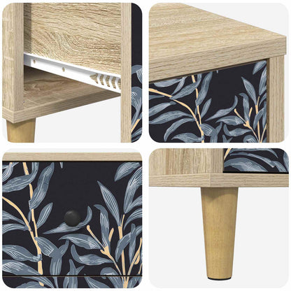 Bedside Cabinet DOKKUM 2 pcs Sonoma Oak 36 x 33 x 60 cm
