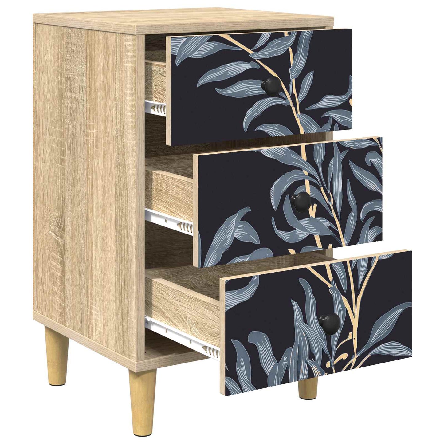 Bedside Cabinet DOKKUM 2 pcs Sonoma Oak 36 x 33 x 60 cm