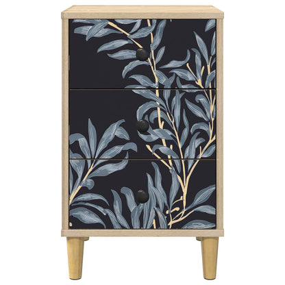 Bedside Cabinet DOKKUM 2 pcs Sonoma Oak 36 x 33 x 60 cm