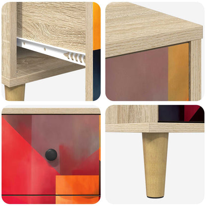 Bedside Cabinet HEESCH Sonoma Oak 36 x 33 x 60 cm