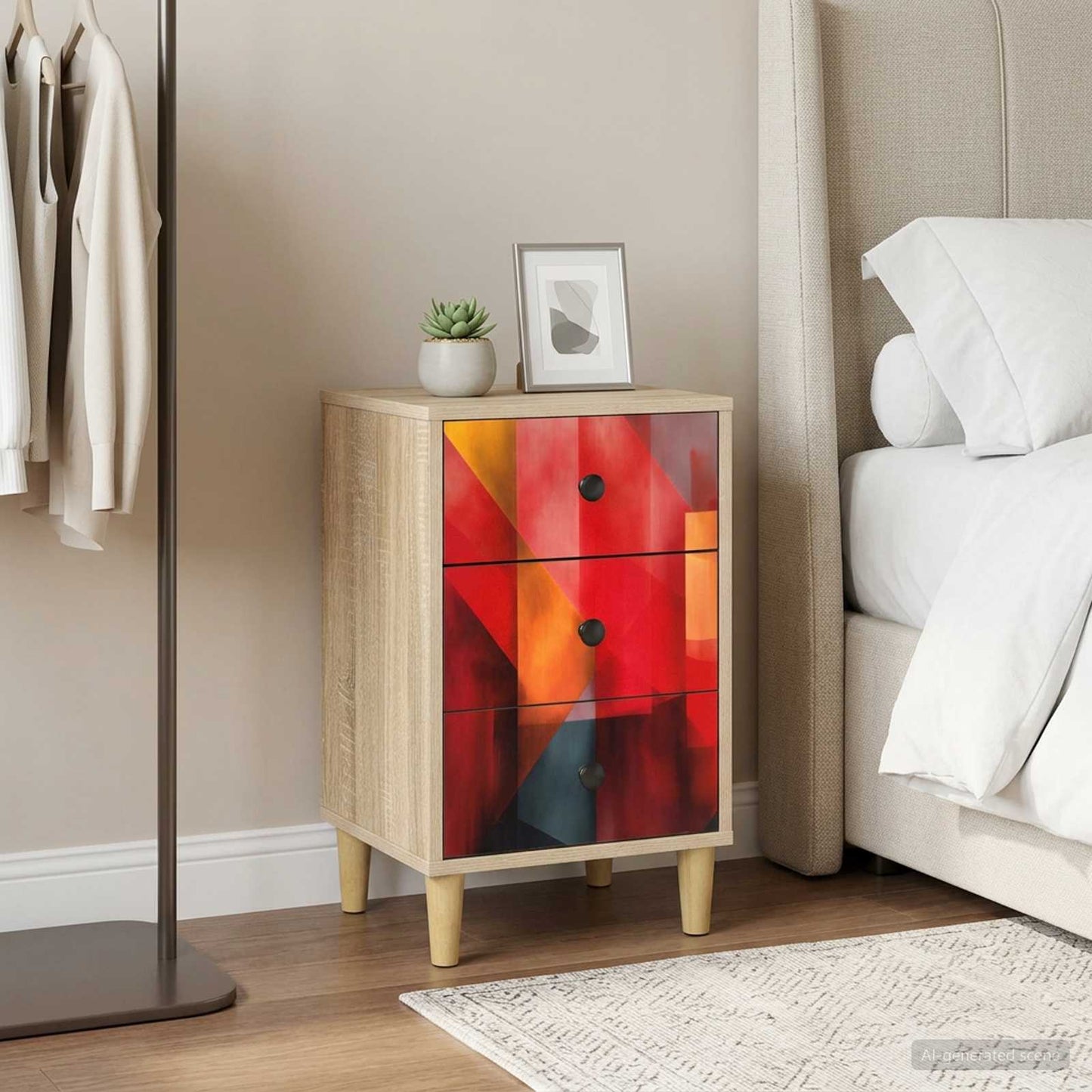 Bedside Cabinet HEESCH 2 pcs Sonoma Oak 36 x 33 x 60 cm