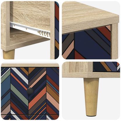 Bedside Cabinet OMMEN Sonoma Oak 36 x 33 x 60 cm