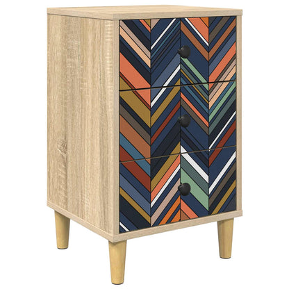 Bedside Cabinet OMMEN Sonoma Oak 36 x 33 x 60 cm