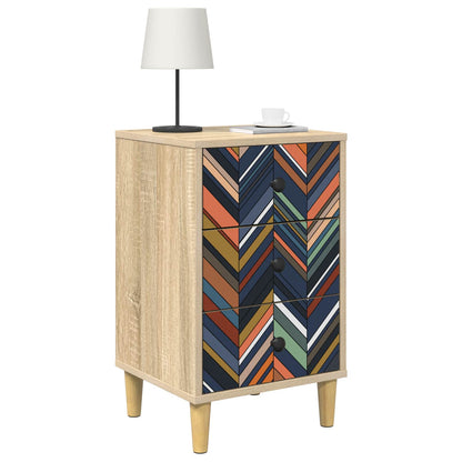 Bedside Cabinet OMMEN Sonoma Oak 36 x 33 x 60 cm