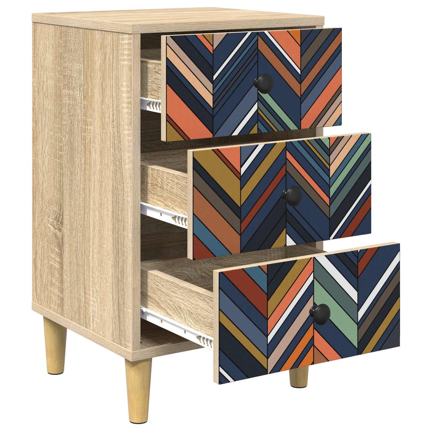 Bedside Cabinet OMMEN 2 pcs Sonoma Oak 36 x 33 x 60 cm