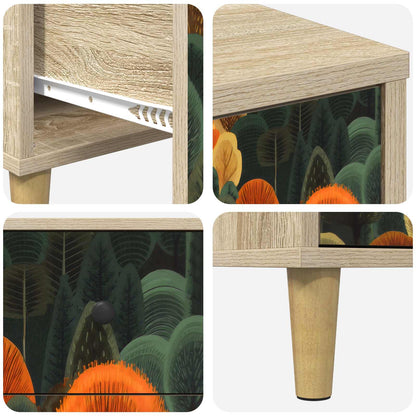Bedside Cabinet ZAANDAM Sonoma Oak 36 x 33 x 60 cm