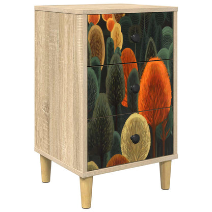 Bedside Cabinet ZAANDAM Sonoma Oak 36 x 33 x 60 cm