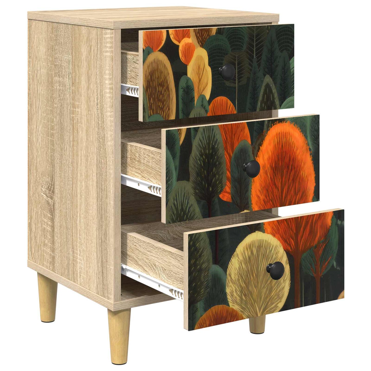 Bedside Cabinet ZAANDAM Sonoma Oak 36 x 33 x 60 cm