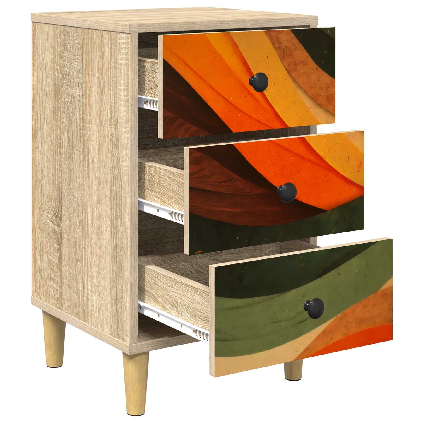 Bedside Cabinet BONN Sonoma Oak 36 x 33 x 60 cm Engineered Wood