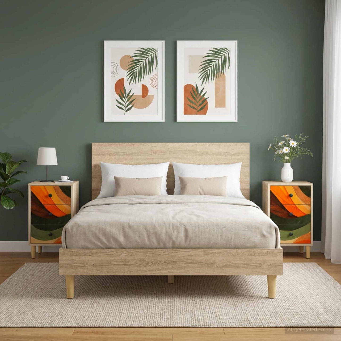 Bedside Cabinet BONN 2 pcs Sonoma Oak 36 x 33 x 60 cm