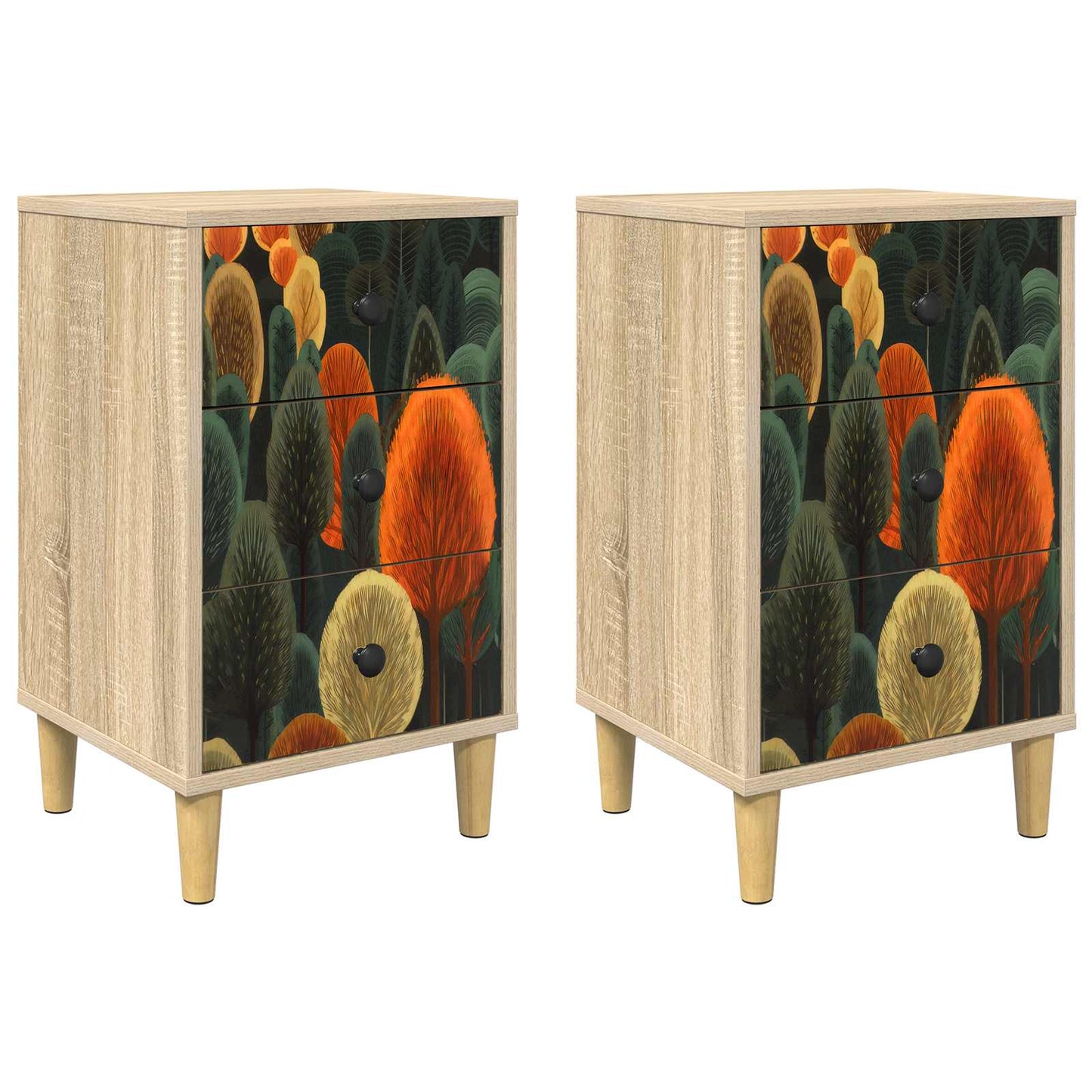 Bedside Cabinet BONN 2 pcs Sonoma Oak 36 x 33 x 60 cm
